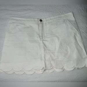 Lilly Pulitzer White Scalloped Skirt